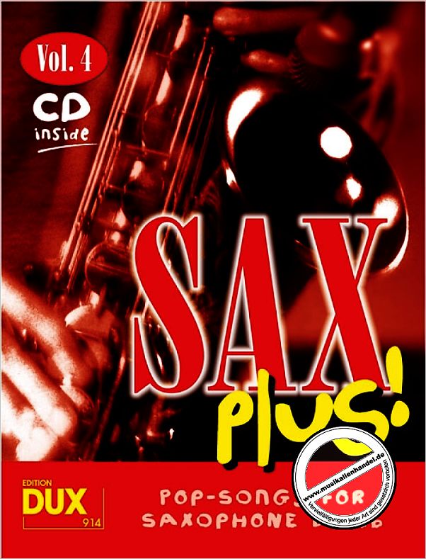 Titelbild für D 914 - SAX PLUS 4 - POP SONGS FOR SAXOPHONE