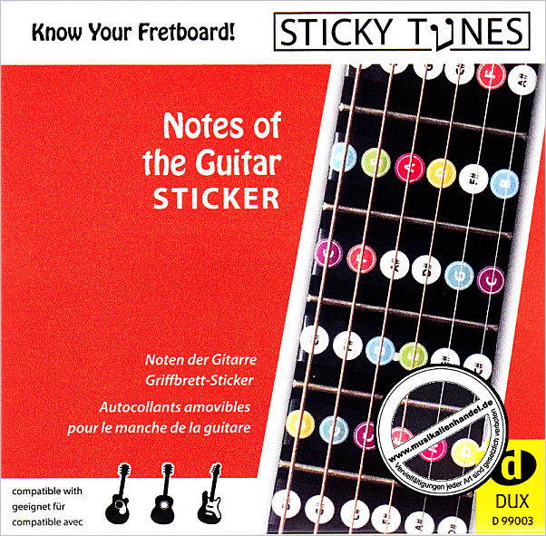 Titelbild für D 99003 - Sticky Tunes Notes of the guitar