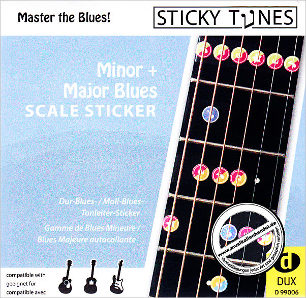 Titelbild für D 99006 - Sticky Tunes Minor + Major Blues scale