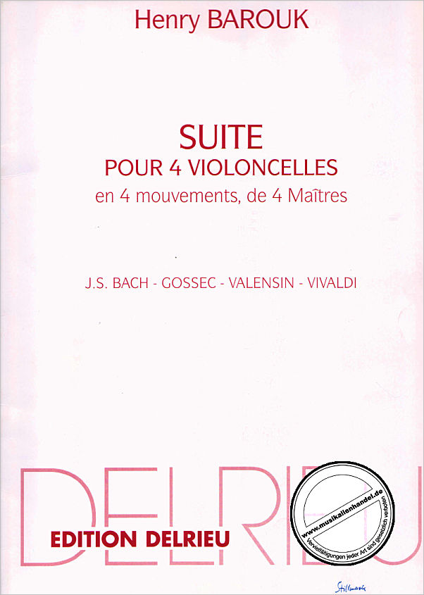 Titelbild für DELRIEU 1006 - SUITE DE 4 MAITRES EN 4 MOUVEMENTS