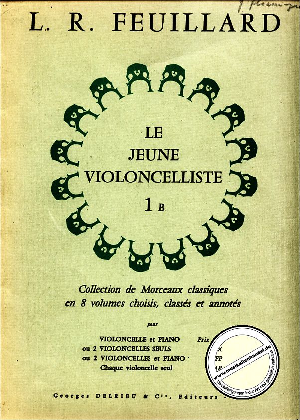 Titelbild für DELRIEU 387 - LE JEUNE VIOLONCELLISTE 1B