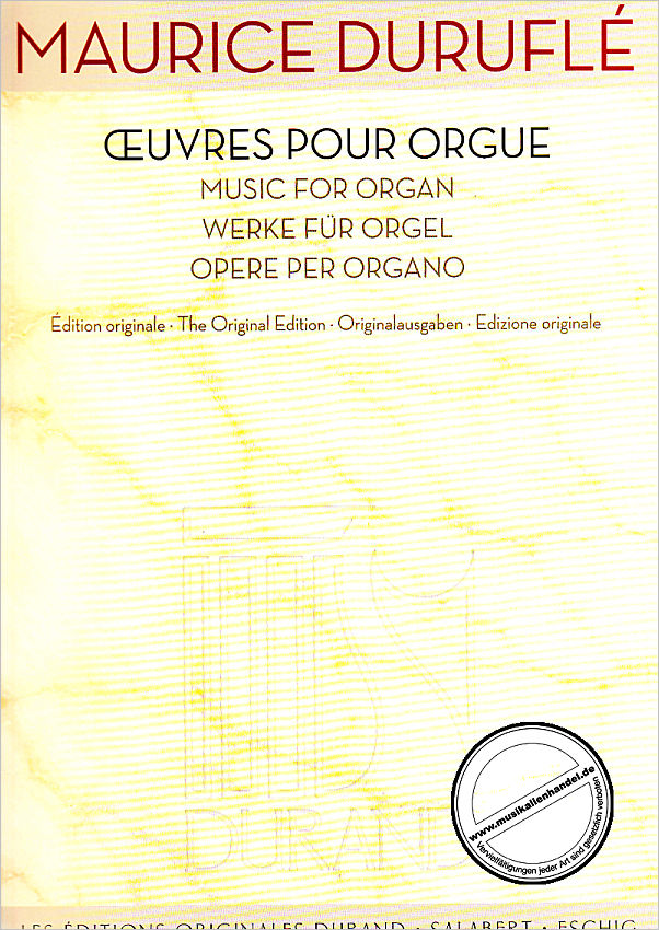 Titelbild für DF 16175 - OEUVRES POUR ORGUE
