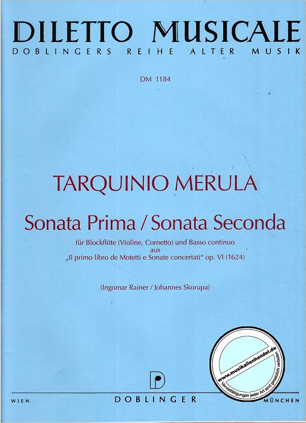 Titelbild für DM 1184 - SONATE PRIMA (1) + SECONDA (2) AUS OP 6