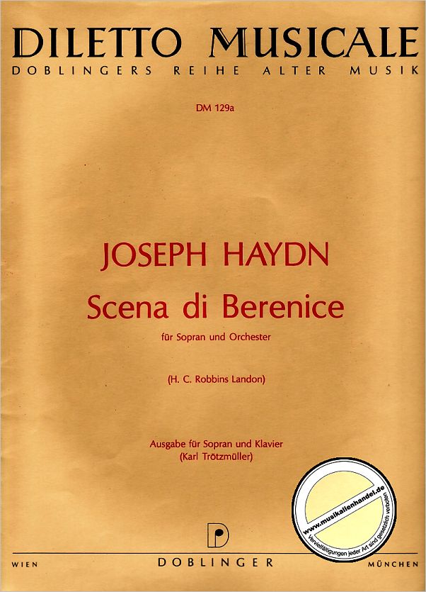 Titelbild für DM 129A - SCENA DI BERENICE