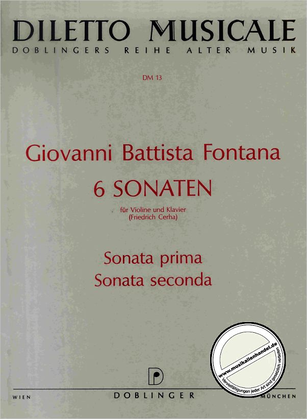 Titelbild für DM 13 - SONATA PRIMA (1) + SONATA SECON