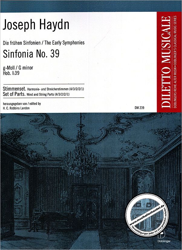 Titelbild für DM 239-ST - SINFONIE 39 G-MOLL HOB 1:39