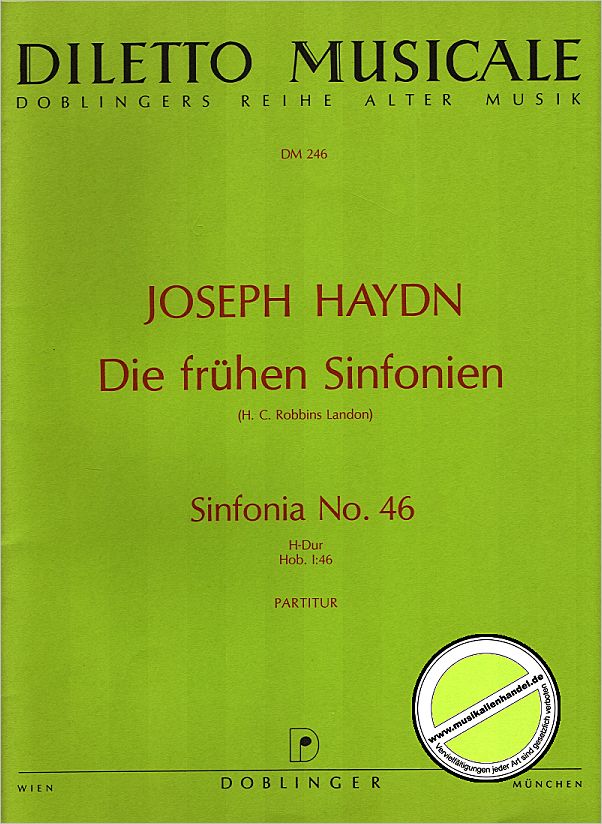 Titelbild für DM 246-P - SINFONIE 46 H-DUR HOB 1:46