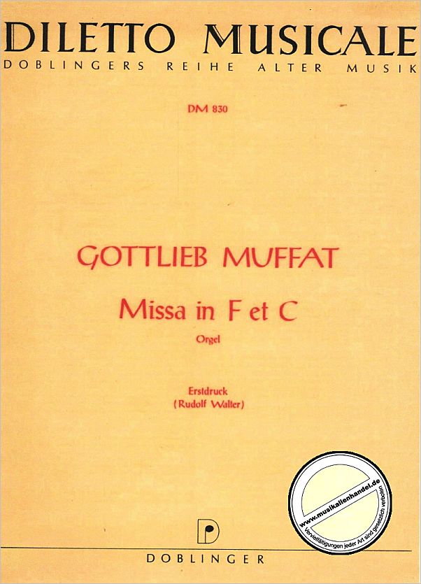 Titelbild für DM 830 - MISSA IN F ET C