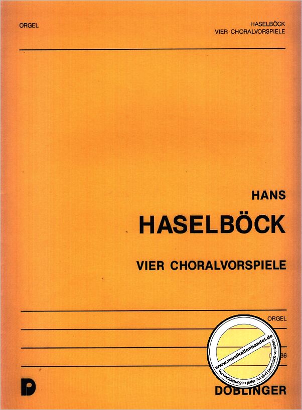 Titelbild für DO 02336 - 4 CHORALVORSPIELE