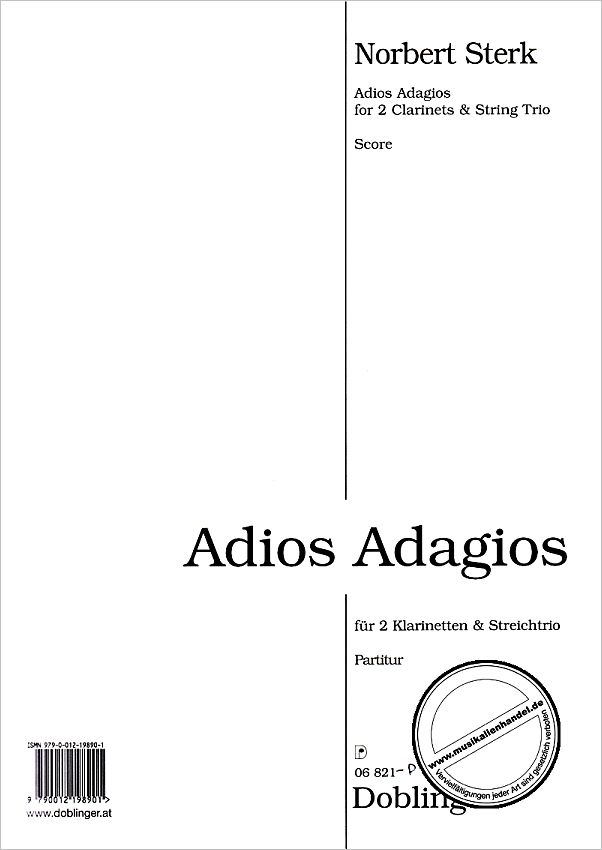 Titelbild für DO 06821-P - ADIOS ADAGIOS