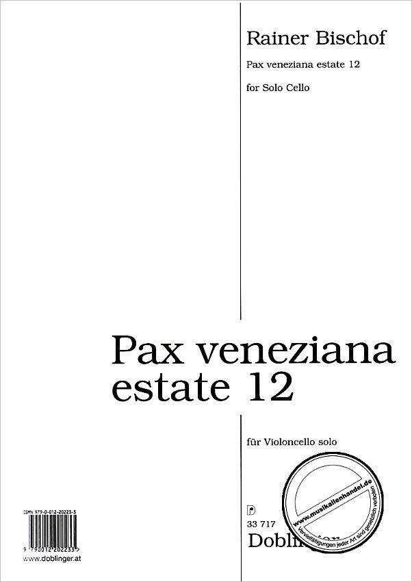 Titelbild für DO 33717 - PAX VENEZIANA ESTATE 12