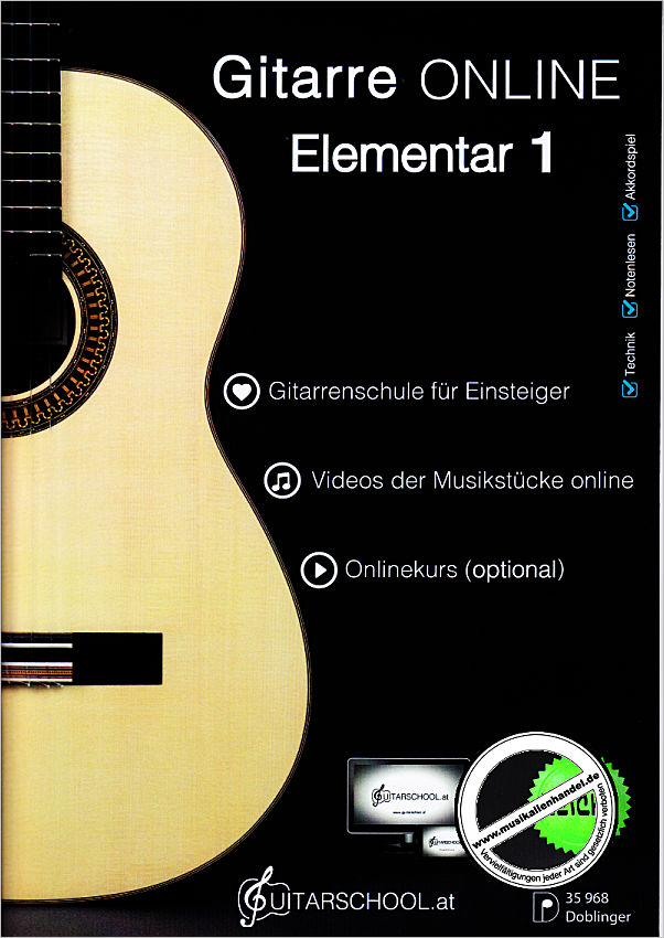 Titelbild für DO 35968 - Gitarre online elementar 1