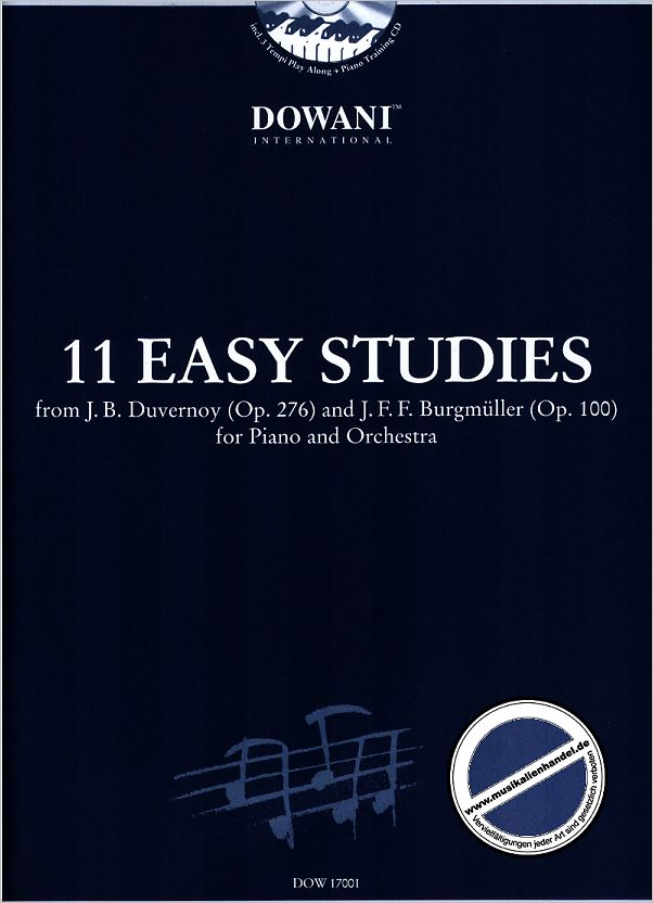 Titelbild für DOWANI 17001 - 11 EASY STUDIES - KLAV ORCH