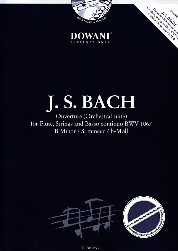 Titelbild für DOWANI 5530 - OUVERTUERE (ORCHESTERSUITE) 2 H-MOLL BWV 1067 - FL ORCH