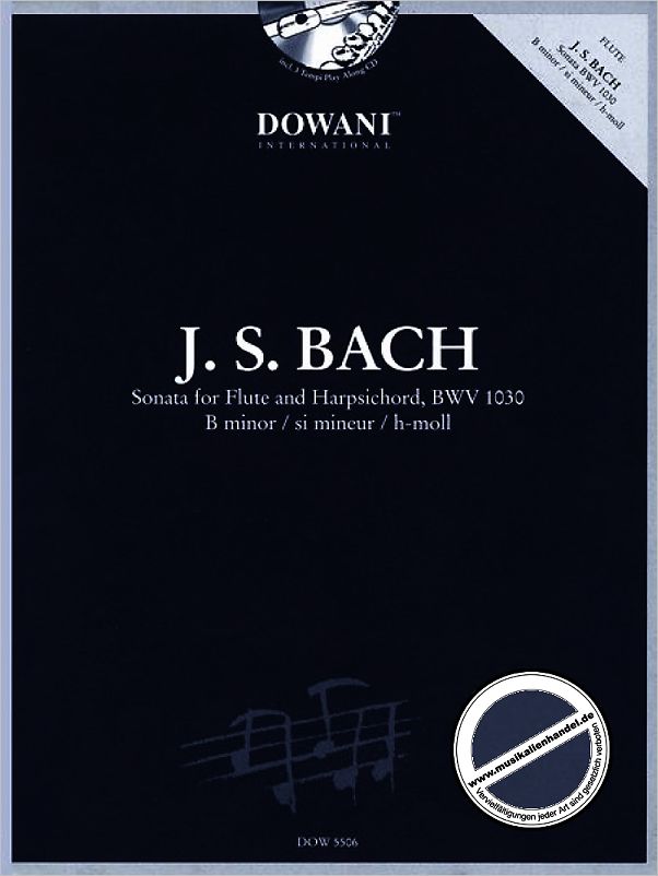 Titelbild für DOWANI 5506 - SONATE H-MOLL BWV 1030
