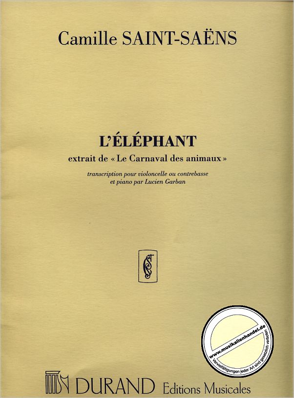 Titelbild für DUR 10217 - L'ELEPHANT