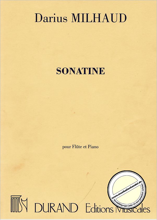 Titelbild für DUR 10279 - SONATINE