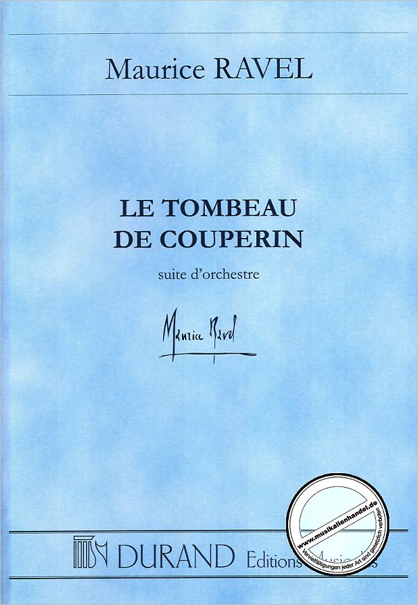 Titelbild für DUR 10398 - LE TOMBEAU DE COUPERIN