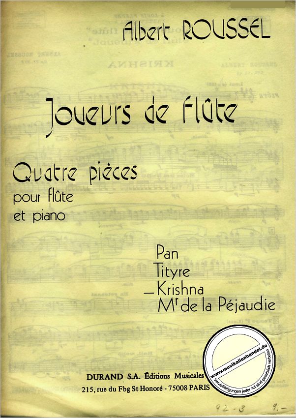 Titelbild für DUR 10704 - KRISHNA - JOUEURS DE FLUTE