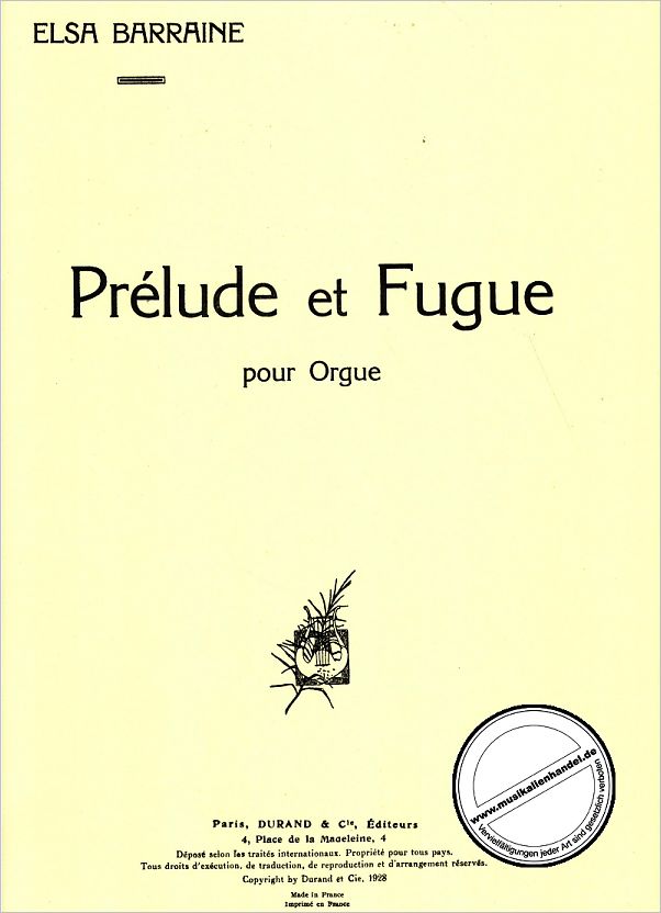 Titelbild für DUR 11600 - PRELUDE + FUGUE (HOMMAGE A PAUL DUKAS)