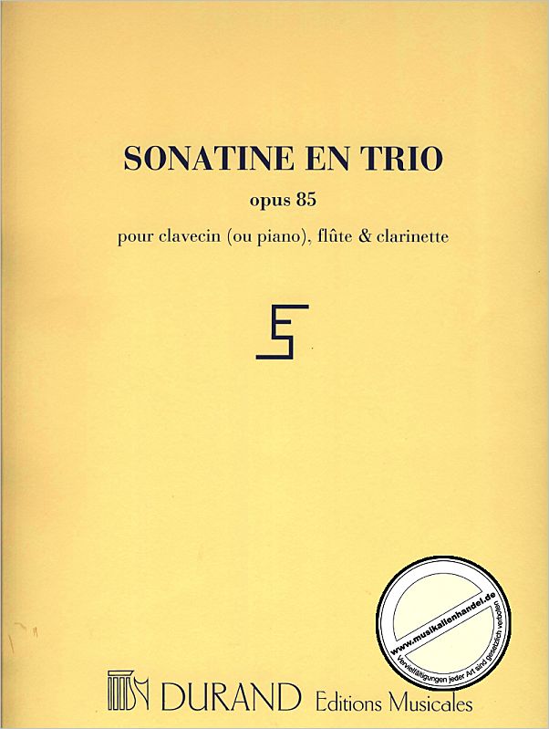 Titelbild für DUR 12589 - SONATINE EN TRIO OP 85