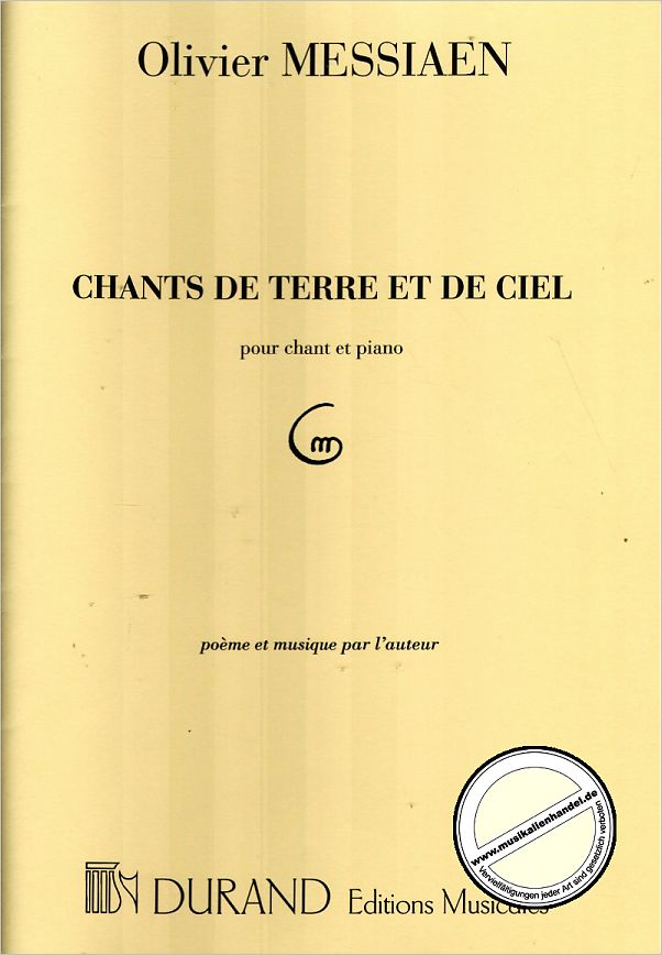 Titelbild für DUR 12961 - CHANTS DE TERRE ET DE CIEL