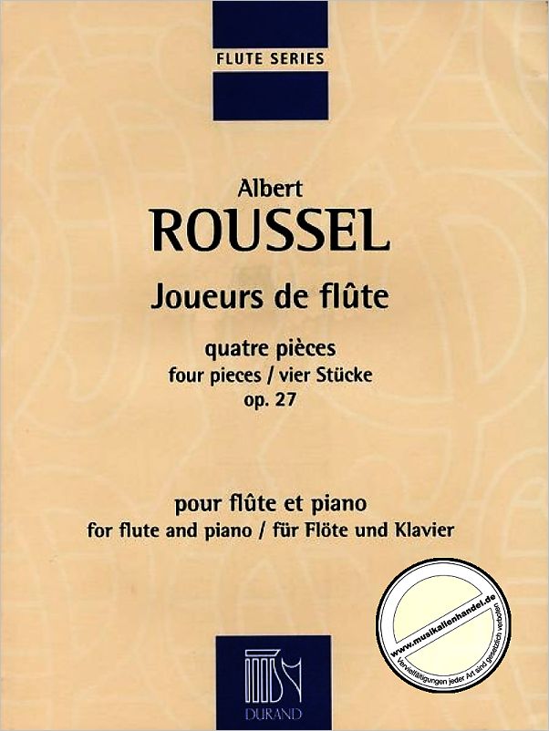 Titelbild für DUR 15683 - JOUEURS DE FLUTE OP 27