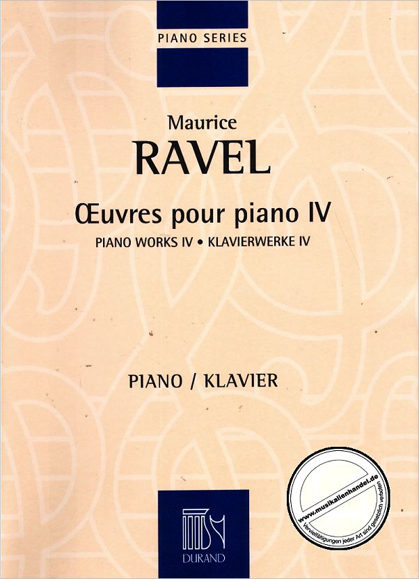 Titelbild für DUR 15810 - OEUVRES POUR PIANO 4