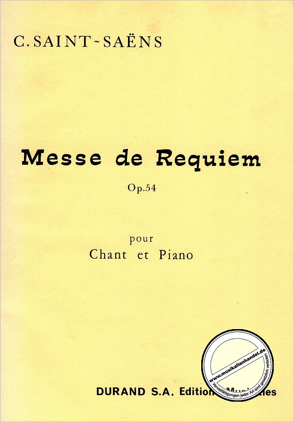 Titelbild für DUR 2518 - MESSE DE REQUIEM OP 54