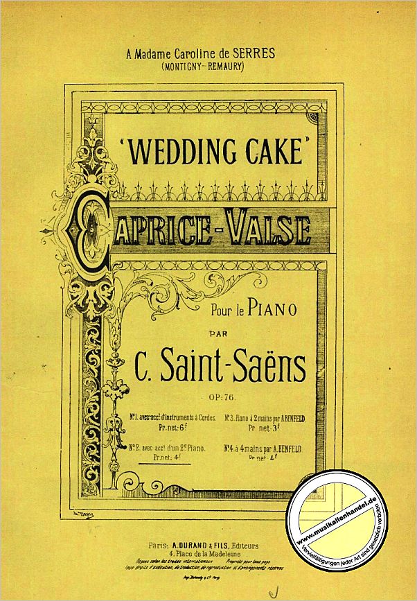 Titelbild für DUR 3561-01 - WEDDING CAKE CAPRICE VALSE OP 76
