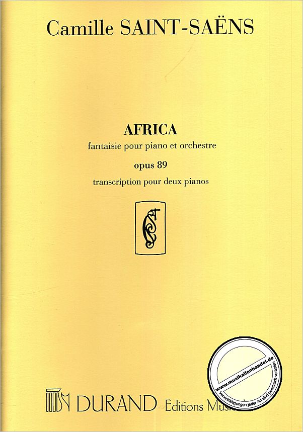 Titelbild für DUR 4394 - AFRICA - FANTAISIE OP 89  KLAV ORCH