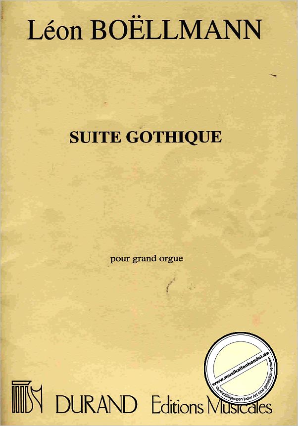 Titelbild für DUR 5003 - SUITE GOTHIQUE OP 25