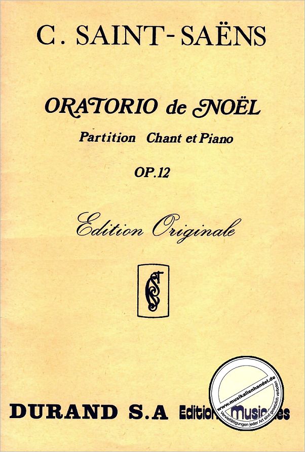 Titelbild für DUR 686 - ORATORIO DE NOEL OP 12