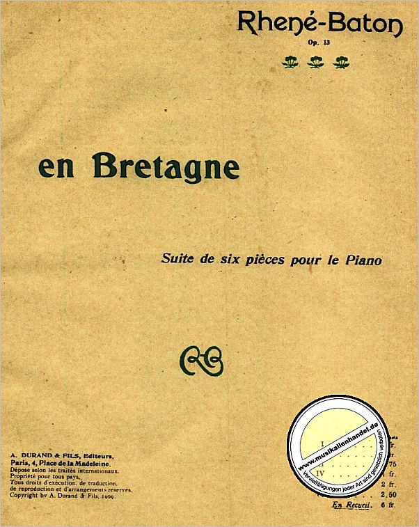 Titelbild für DUR 7372 - EN BRETAGNE OP 13/1