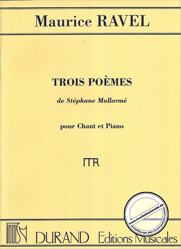 Titelbild für DUR 8976 - 3 POEMES DE STEPHANE MALLARME