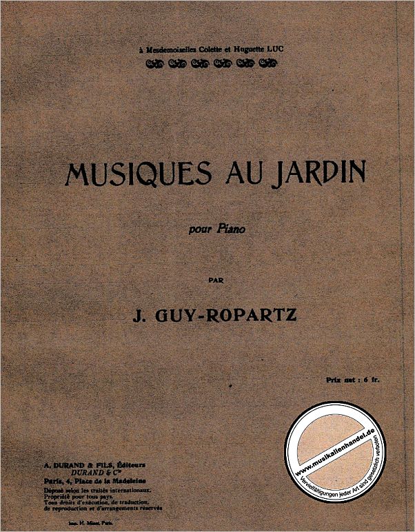 Titelbild für DUR 9529 - MUSIQUES AU JARDIN