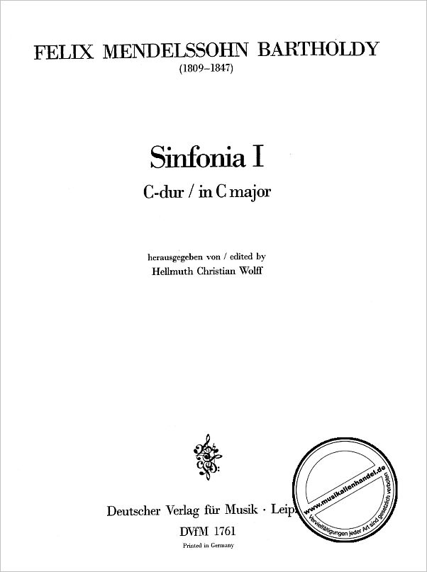 Titelbild für DV 1761 - SINFONIE 1 C-DUR OP 11