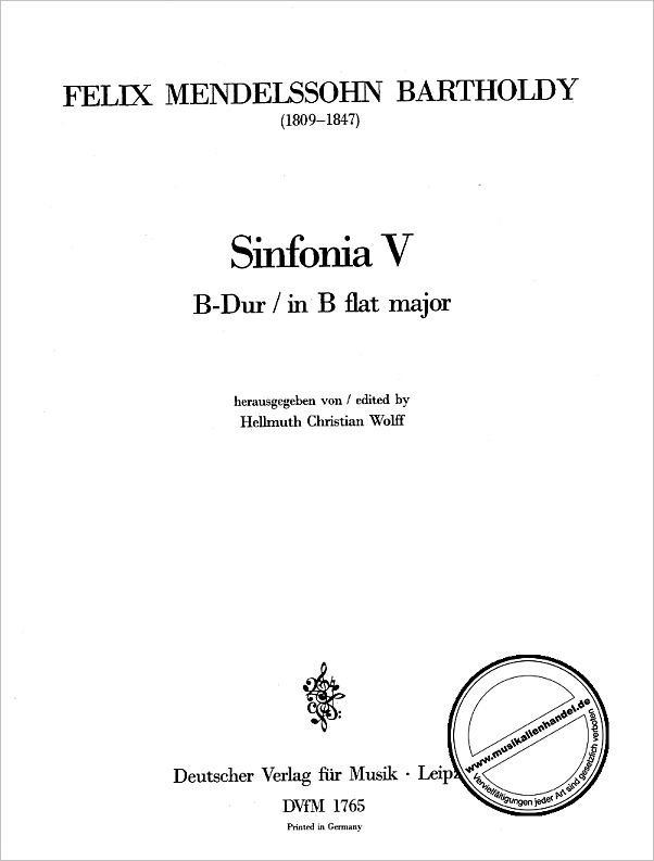 Titelbild für DV 1765 - SINFONIE 5 B-DUR