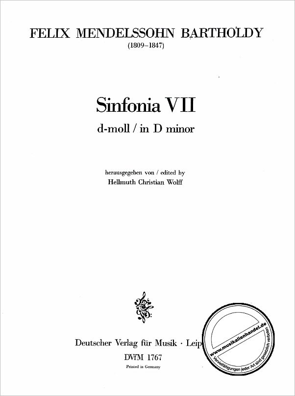 Titelbild für DV 1767 - SINFONIE 7 D-MOLL