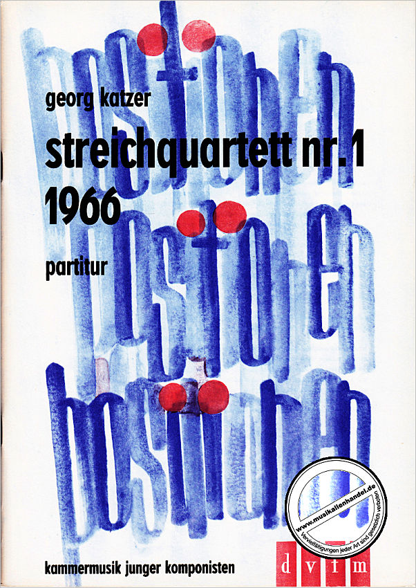 Titelbild für DV 8405a - QUARTETT 1 (1966)