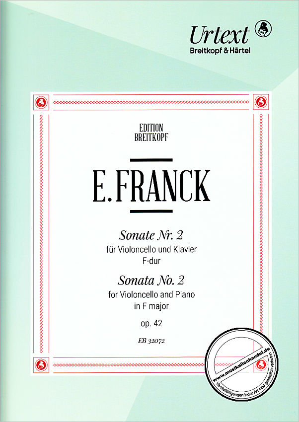 Titelbild für EB 32072 - Sonate 2 f-dur op 42