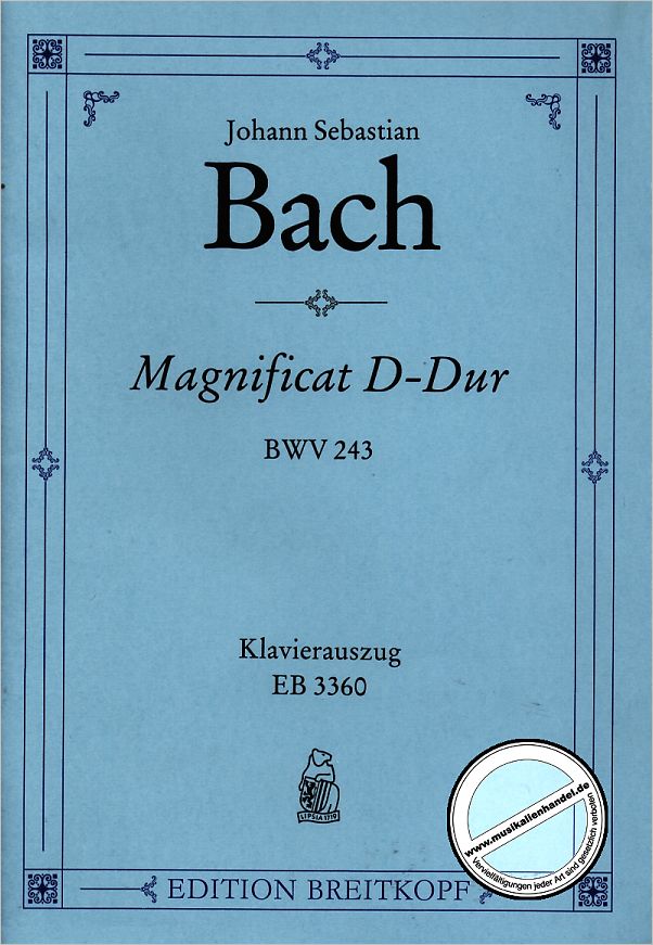 Titelbild für EB 3360 - MAGNIFICAT D-DUR BWV 243