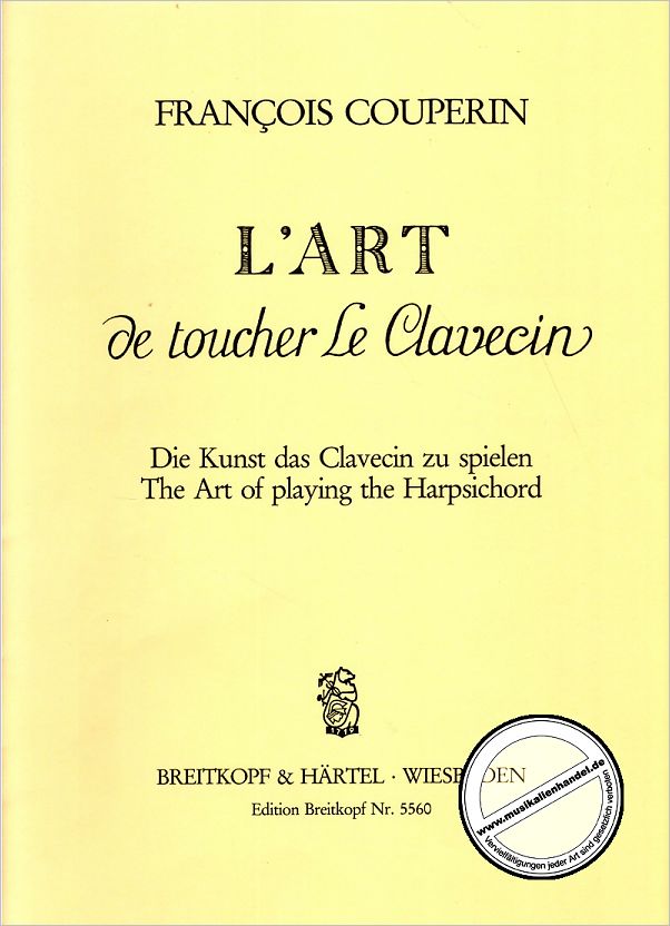Titelbild für EB 5560 - L'ART DE TOUCHER LE CLAVECIN