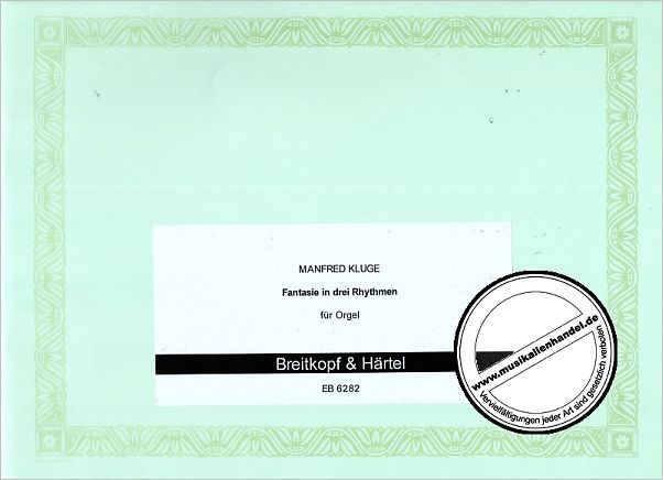 Titelbild für EB 6282 - FANTASIE IN DREI RHYTHMEN