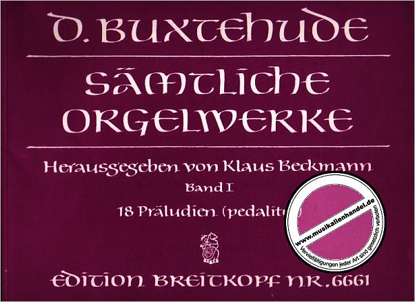 Titelbild für EB 6661 - SAEMTLICHE ORGELWERKE 1