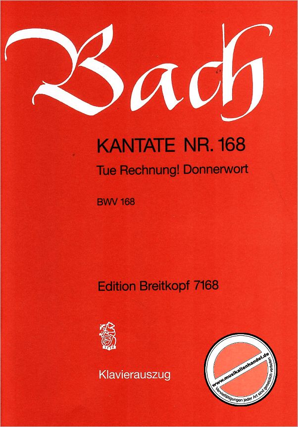 Titelbild für EB 7186 - KANTATE 186 AERGRE DICH O SEELE NICHT BWV 186