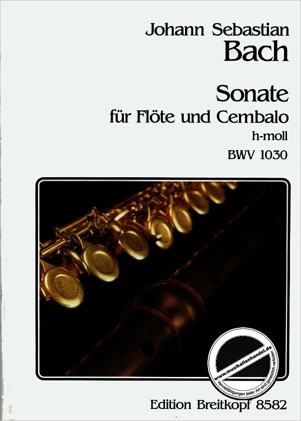 Titelbild für EB 8582 - SONATE H-MOLL BWV 1030