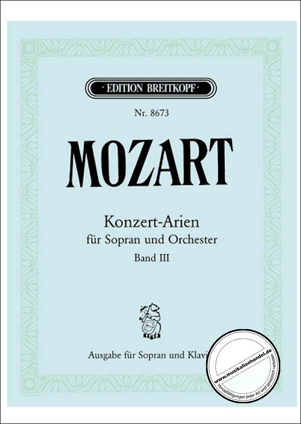 Titelbild für EB 8673 - ARIEN 3 - 11 KONZERT ARIEN