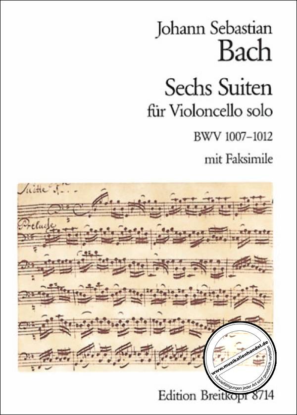 Titelbild für EB 8714 - 6 SUITEN BWV 1007-1012 (VC)