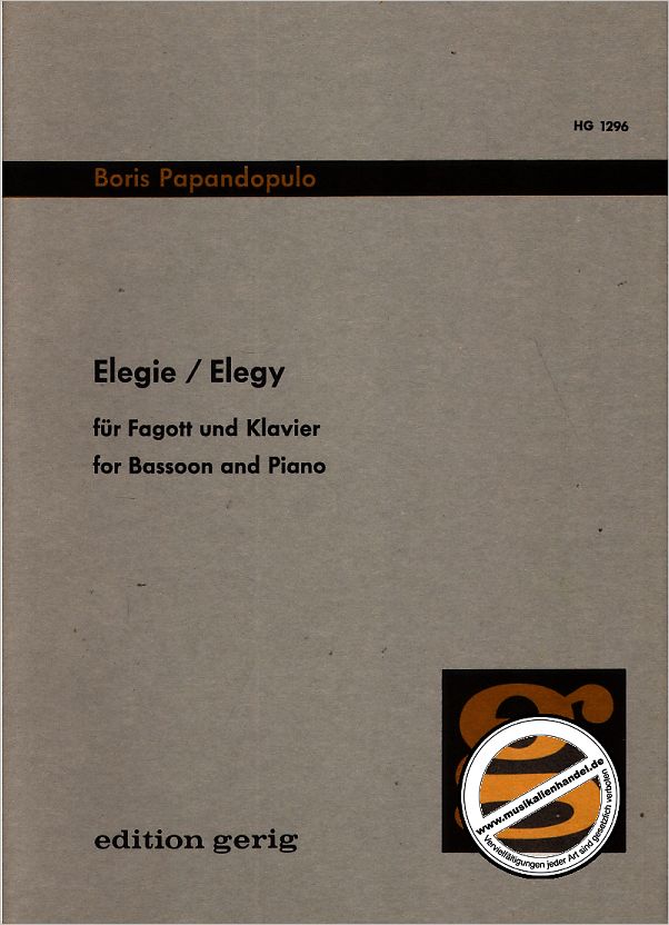 Titelbild für EBBG 1296 - ELEGIE
